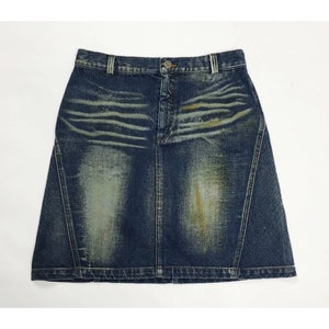Gai mattiolo jeans mini skirt used miniskirt woman W28 TG42 skirt studs T3806