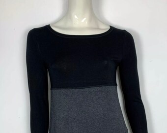 Spirito Llibero dress women&#39;s dress used pleated size 42 S black green T7560