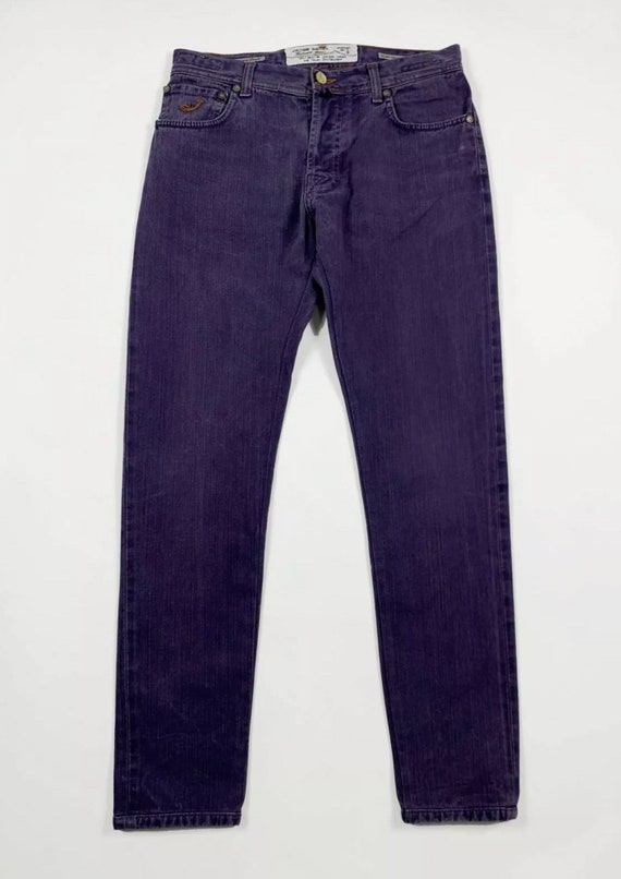 Buy Jacob Cohen Men's Jeans Used W35 Size 49 Slim Purple Denim Boyfriend  Pants T7529 Online in India 