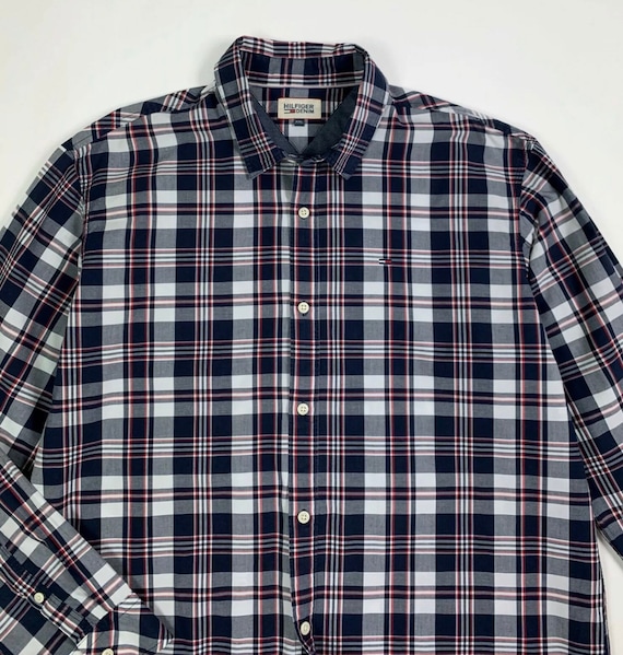 Buy Tommy Hilfiger Denim Shirt Men Used 18 XXL 45 Square Top Man