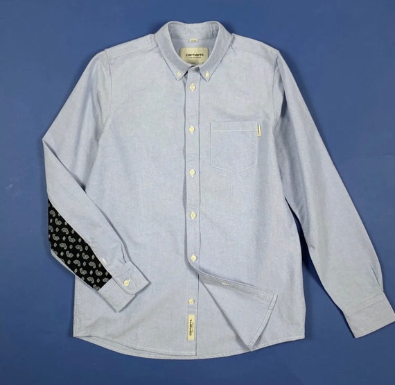 Carhartt raymond uso camisa de hombre S camisas azules hombre uso lujo T8033 Etsy Espana