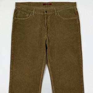 Carrera men's trousers used W40 size 54 corduroy brown boyfriend T7663