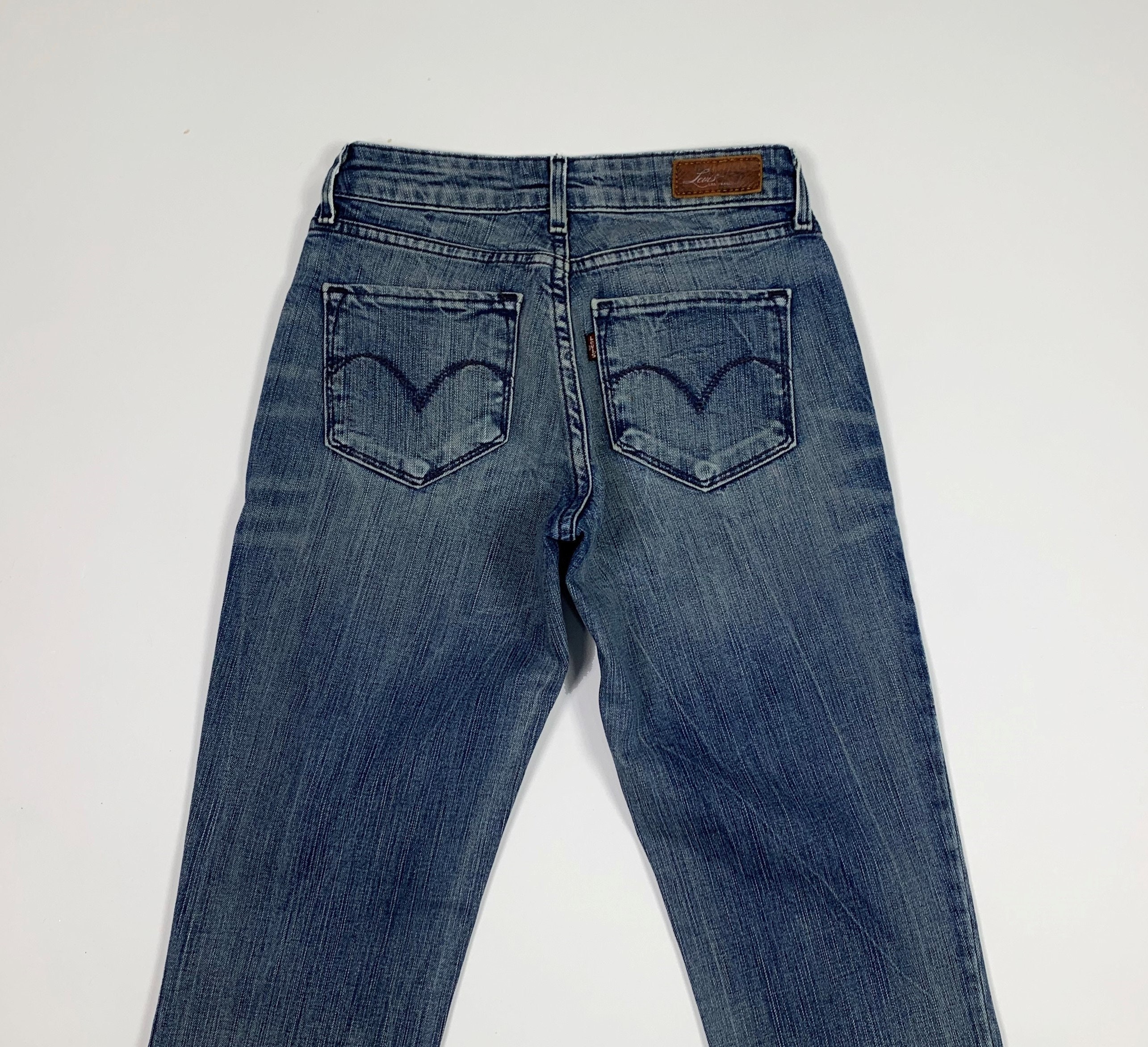 Jeans de mujer Levis bold curve pierna recta usado W25 talla 39 azul denim T8456 Etsy Mexico