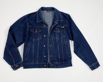 Barrow&#39;s jacket jeans women&#39;s used denim jacket S blue vintage bomber T8560