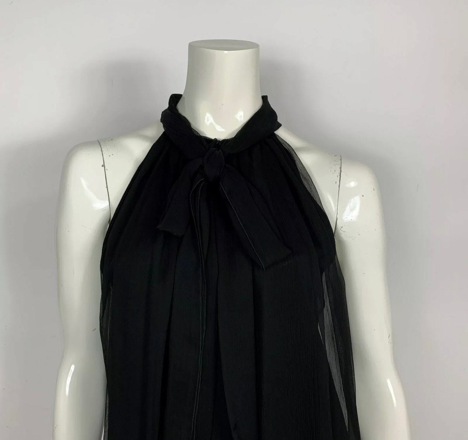 Tシャツ・カットソー BLUMARINE Black Silk Blouse Blumarine Blouse Top Sleeveless Shirt Silk Size 44 D38