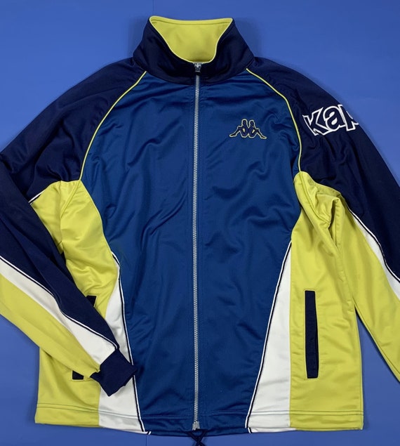 blue and yellow kappa jacket