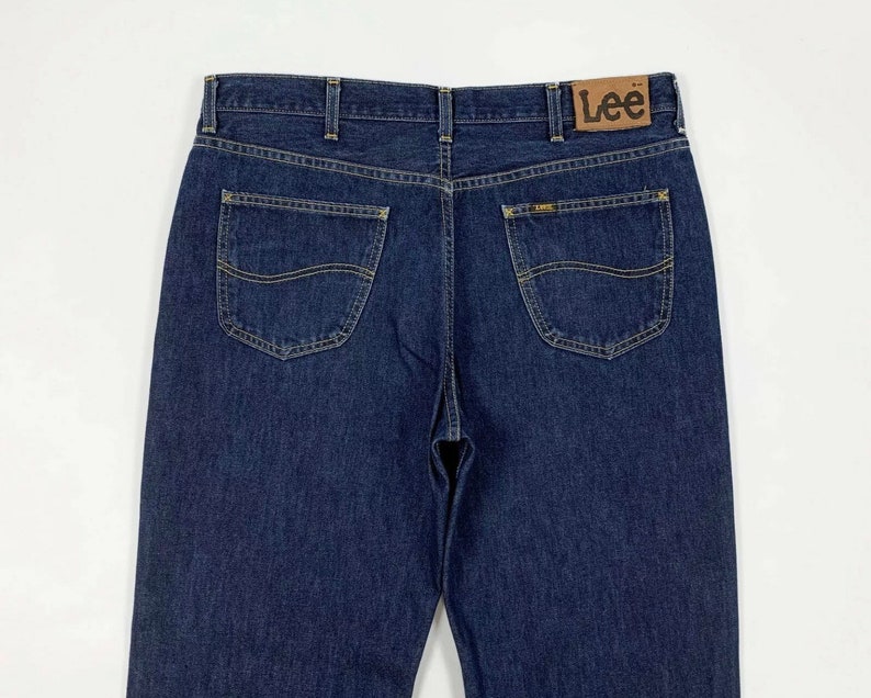 Lee Chicago jeans uomo usato W38 Tg52 denim blu straight boyfriend T6421