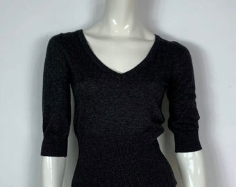 Blumarine light sweater woman gray D36 tg 42 top sleeve 3/4 luxury T7145