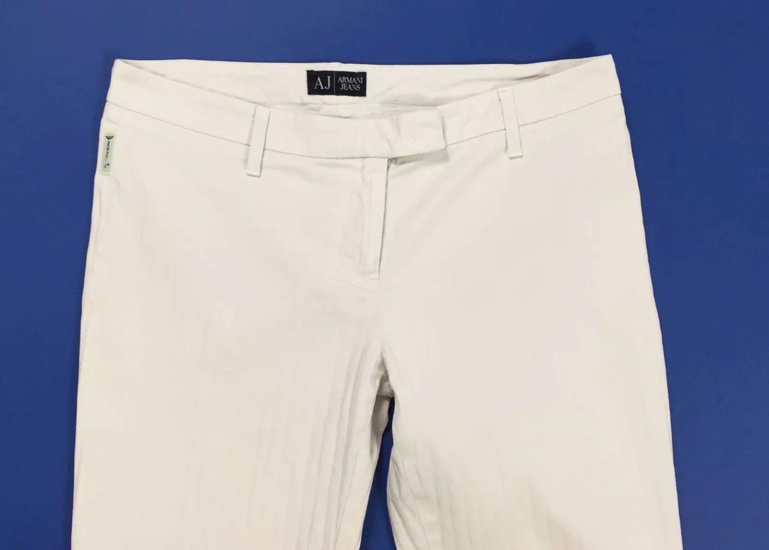 Armani jeans summer capri pants w28 size 42 white used women's bermuda T1852