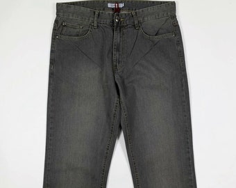Conbipel jeans men used W34 tg 48 denim gray straight leg boyfriend T7683