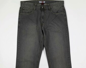 Conbipel jeans men used W34 tg 48 denim gray straight leg boyfriend T7683