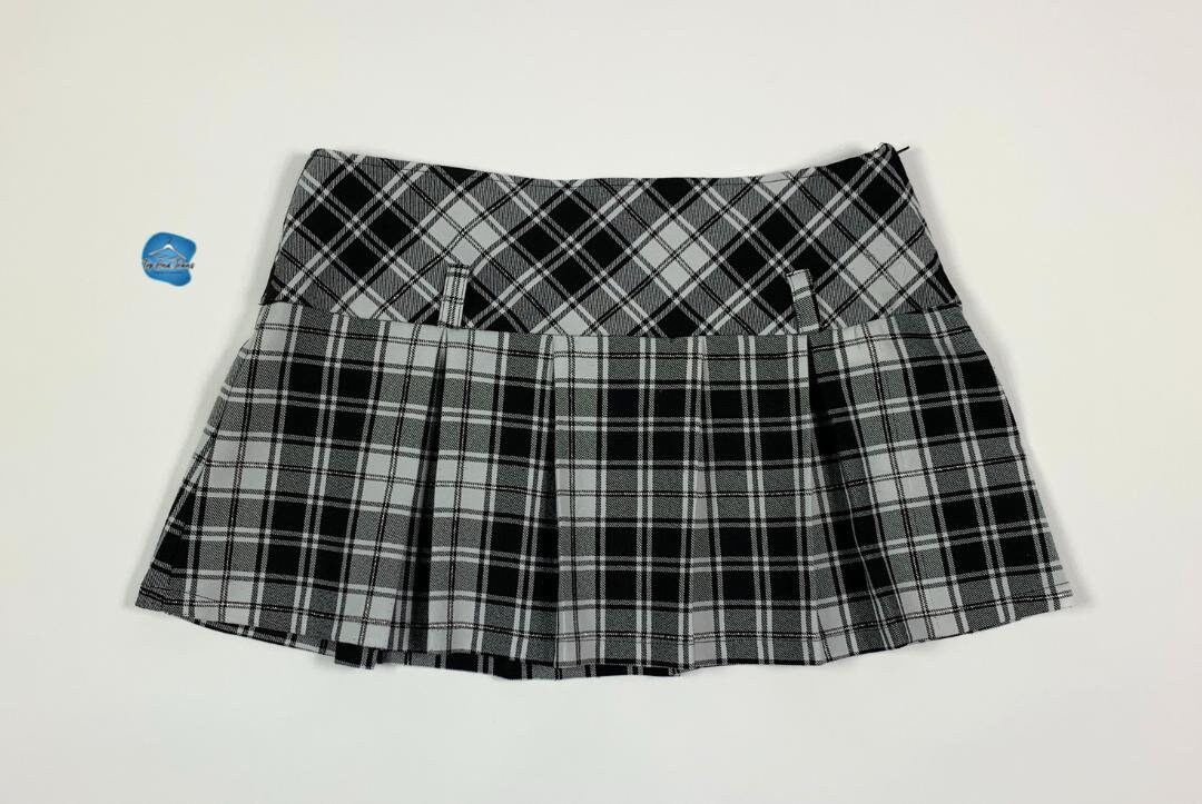 Pimkie White Skater Skirt 90s Pimkie Pocket Detail Cut Out Mini