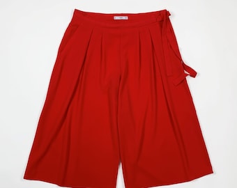 Pantalones de mujer Mango usado pantalones cortos anchos W28 tg 42 EUR 38 rojo T8301