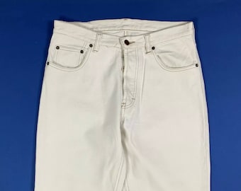 Ralph lauren polo vintage jeans men used white W32 tg 46 boyfriend T7267