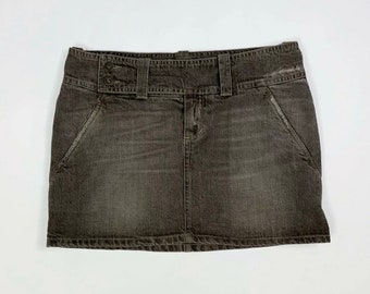 Liu jo cuki mini miniskirt jeans women used W28 tg 42 denim skirt T7270