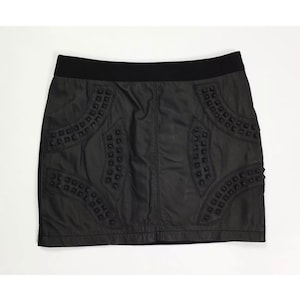 Silvian heach mini genuine leather blend skirt XS W27 Tg41 woman used luxury T2884