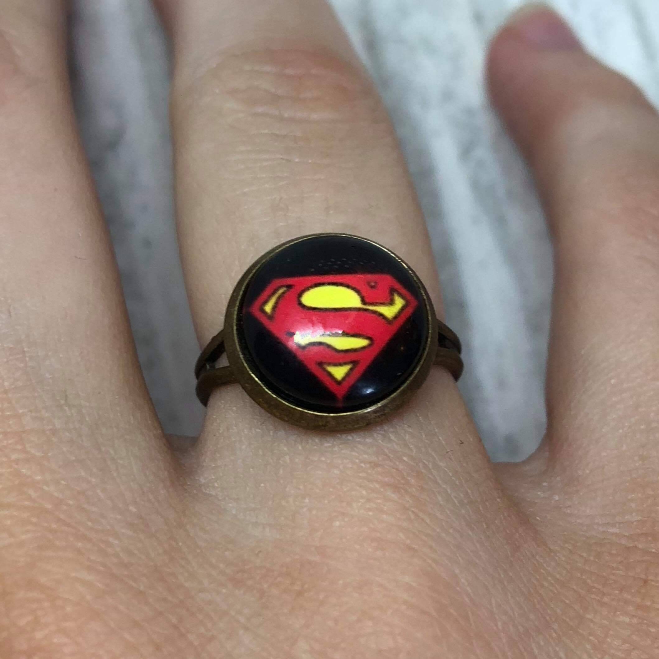 Superman Ring superman jewellery supergirl ring superwoman Etsy