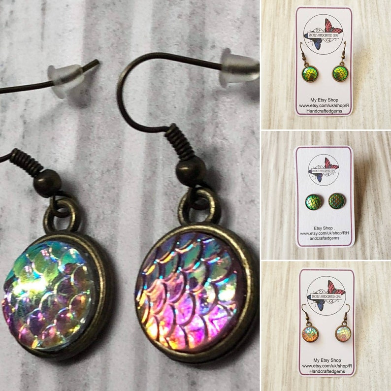 Mermaid Earrings Mermaid accessories Mermaid things Mermaid Jewellery Mermaid Stud Earrings