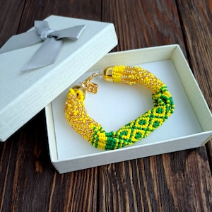 Idde de Orula Oshun , Santeria jewelry , Religious bracelets , Santeria Ifa bracelet , Yoruba jewelry Orisha beads