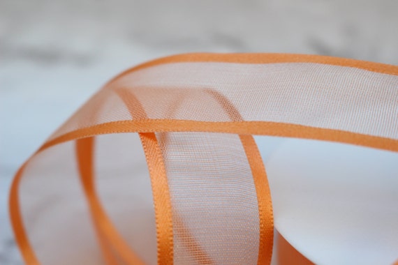 2-3/4 Orange Sheer Organza Ribbon