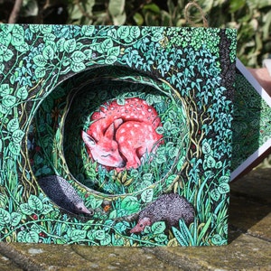 The Bramble Aufnäher - doppelseitiger Papercut Concertina Karte