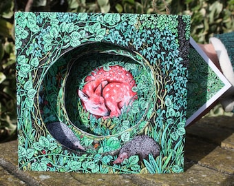 The Bramble Patch - a Double-sided, Papercut Concertina Card