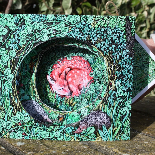 The Bramble Patch - a Double-sided, Papercut Concertina Card