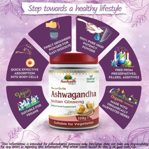 Ashwagandha-poeder: ayurvedisch kruidensupplement afbeelding 5