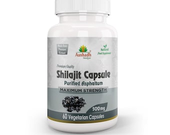 Kapsułki Shilajit: oczyszczony asfalt, maksymalna moc – 60 kapsułek wegetariańskich