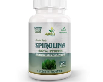 Kapsułki ze spiruliną: 60% białka, superżywność bogata w składniki odżywcze