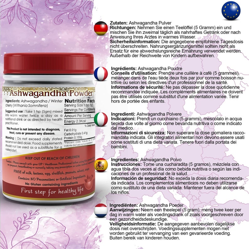 Ashwagandha-poeder: ayurvedisch kruidensupplement afbeelding 2