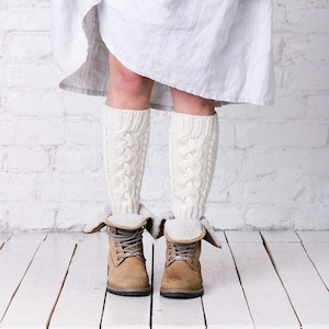 Leg warmers KNITTING PATTERN Merino wool leg warmers pattern High leg warmers Thick leg warmers PDF instant download Pattern for knitting