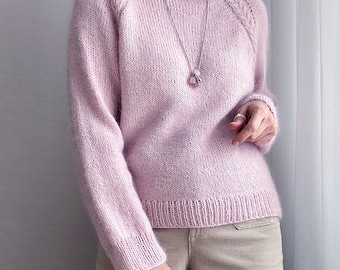Raglan Cable Top-Down Oversized Pullover: Spicula Sweater light (English PDF Download)
