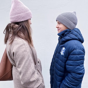 Wzór na dzierganie czapki unisex z prążkowanej dzianiny, podstawowa czapka (pobierz plik PDF w języku angielskim, czapka Marrow)