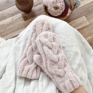 PDF knitting PATTERN Knitted mittens Pattern Easy mittens pattern Alpaca mittens pattern Women fluffy mittens pattern Chunky mittens Pattern image 9