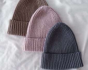 Strickanleitung Unisex Rippenmütze, Basic Hat (PDF download, Englisch)