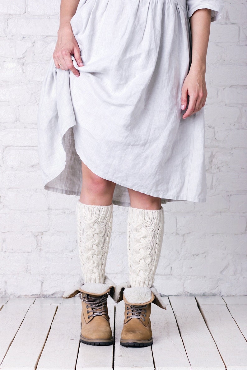 Merino wool leg warmers Natural wool leg warmers Thick women Etsy