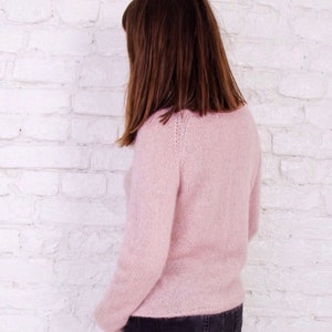 Knitting pattern Mohair sweater pattern Mohair knit pattern Pullover pattern Easy women sweater pattern Pdf download MyCharmingWool sweater image 2