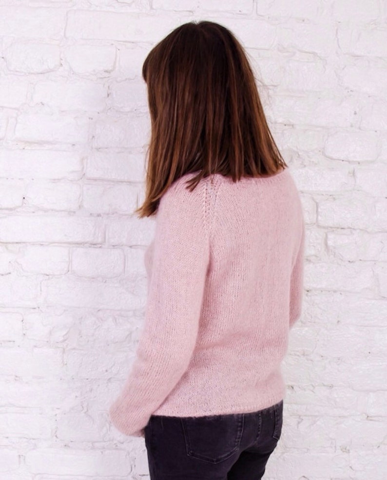 Knitting pattern Mohair sweater pattern Mohair knit pattern Pullover pattern Easy women sweater pattern Pdf download MyCharmingWool sweater image 2