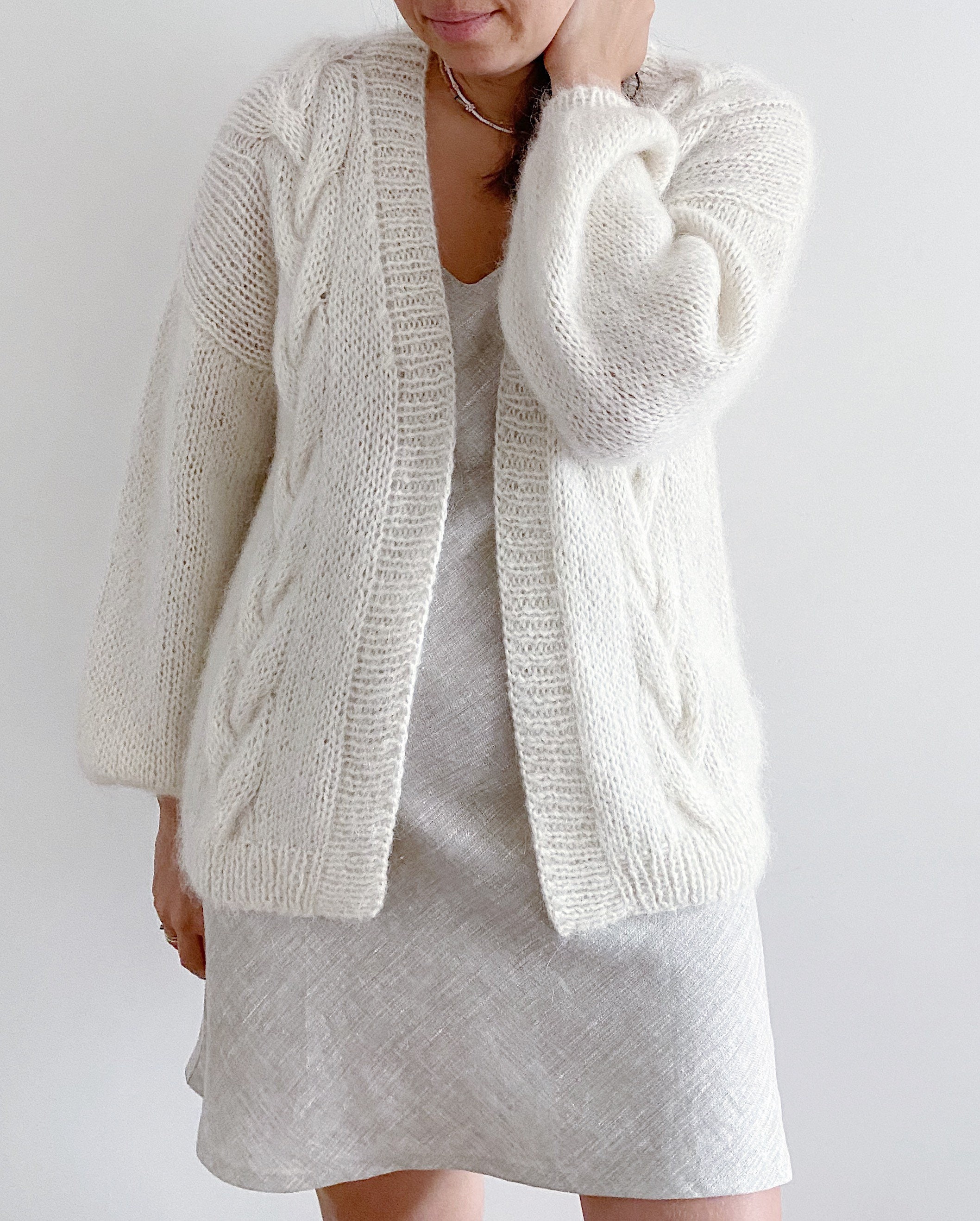 Knitting Pattern - Lagoon Chunky Cardigan Mohair Luxurious