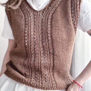 Lace Knit Vest - Etsy
