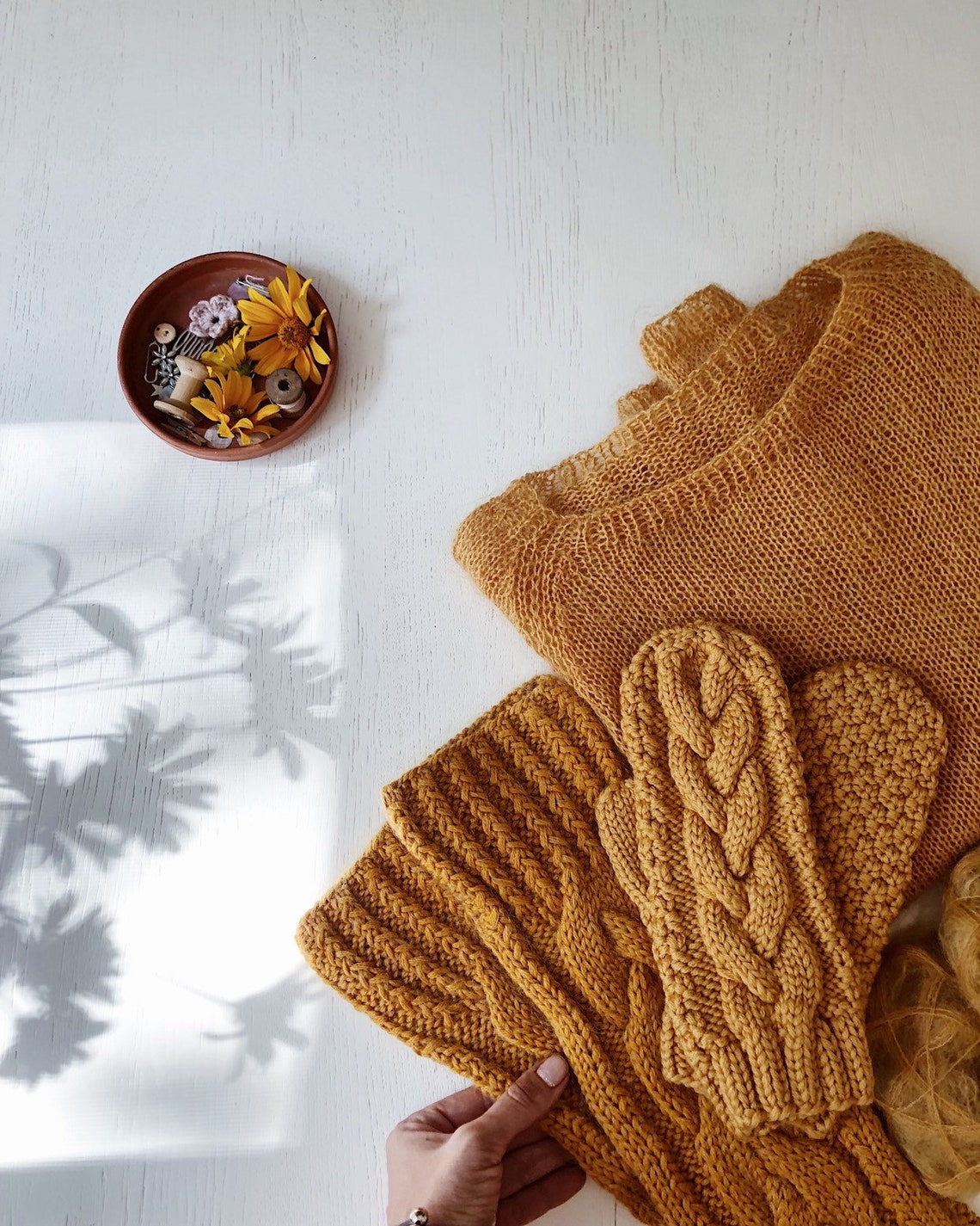 Mustard natural wool leg warmers Hand knitted cozy and soft Etsy