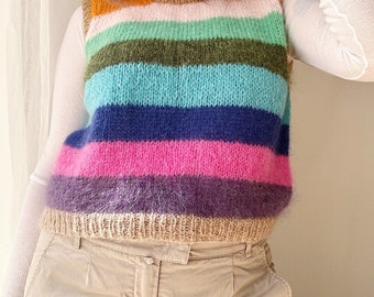 トップス A.subjjject Mohair Border Knit Vest mohair border knit vest - A.subjjject