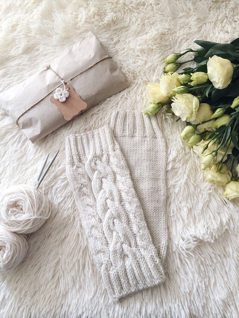 Merino wool leg warmers Natural wool leg warmers Thick women Etsy