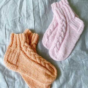 Knitting pattern Amelia Chunky Socks Cable socks pattern Easy socks pattern Thick socks pattern Women socks knitting pattern Pdf download image 5