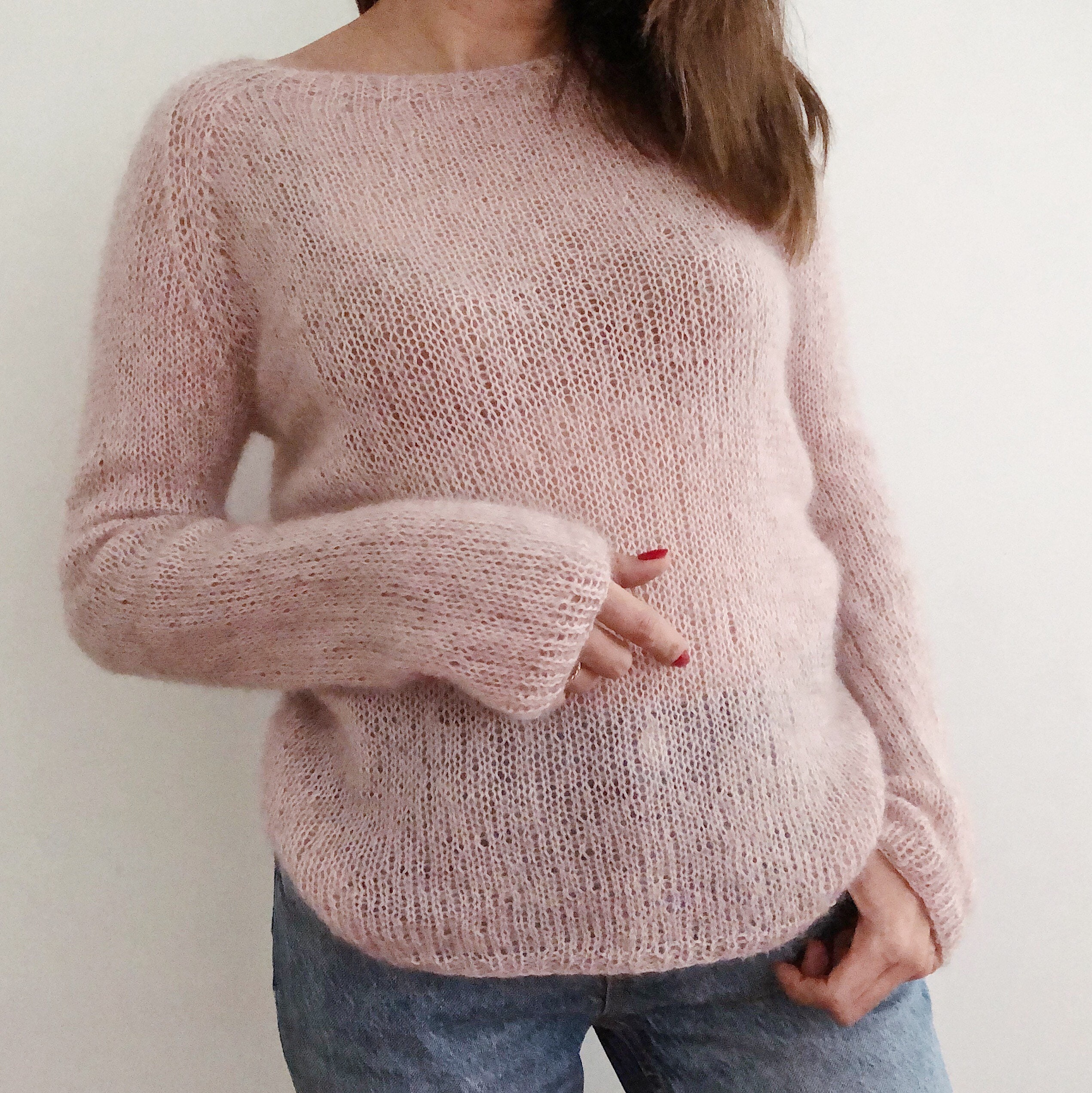 Mohair Women Jumper Hand Knitted Wool Sweater Womens Mohair Etsy