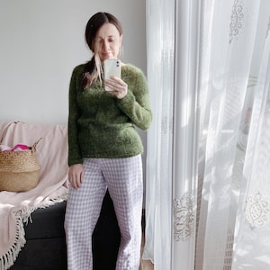 Knitting pattern MyCharmingWool sweater Mohair sweater pattern Easy knitting pattern Women sweater pattern Mohair pullover knitting pattern image 5