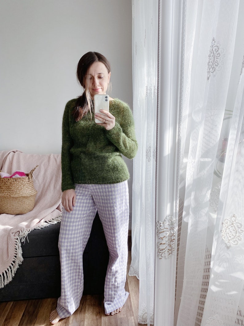 Knitting pattern MyCharmingWool sweater Mohair sweater pattern Easy knitting pattern Women sweater pattern Mohair pullover knitting pattern image 5