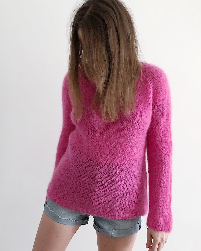 Knitting pattern Mohair sweater pattern Mohair knit pattern Pullover pattern Easy women sweater pattern Pdf download MyCharmingWool sweater image 10