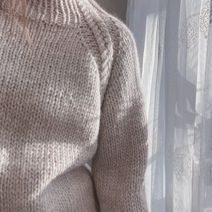 Knitting pattern Spicula Sweater Oversized sweater pattern Chunky knit sweater pattern Easy raglan sweater pattern Women sweater pdf pattern image 8